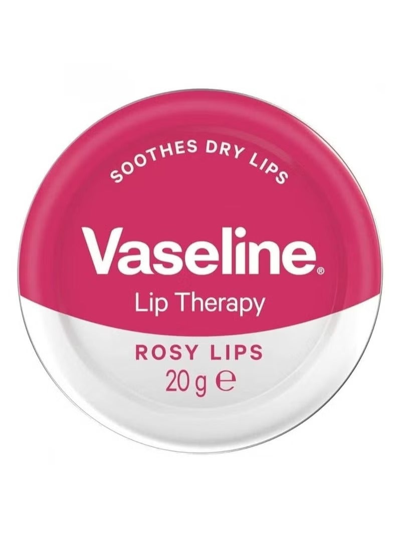 Vaseline Lip Therapy Rose Almond Oil & Petroleum Jelly Pink Lips 20g - Image 1